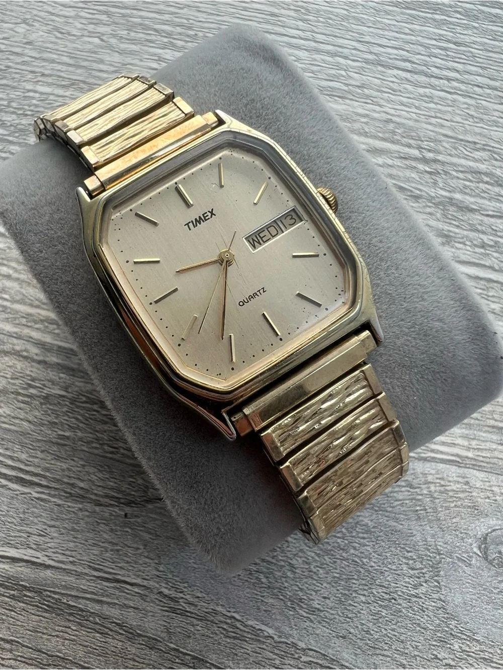 Timex Gold-Tone Men’s Rectangular Dress Watch